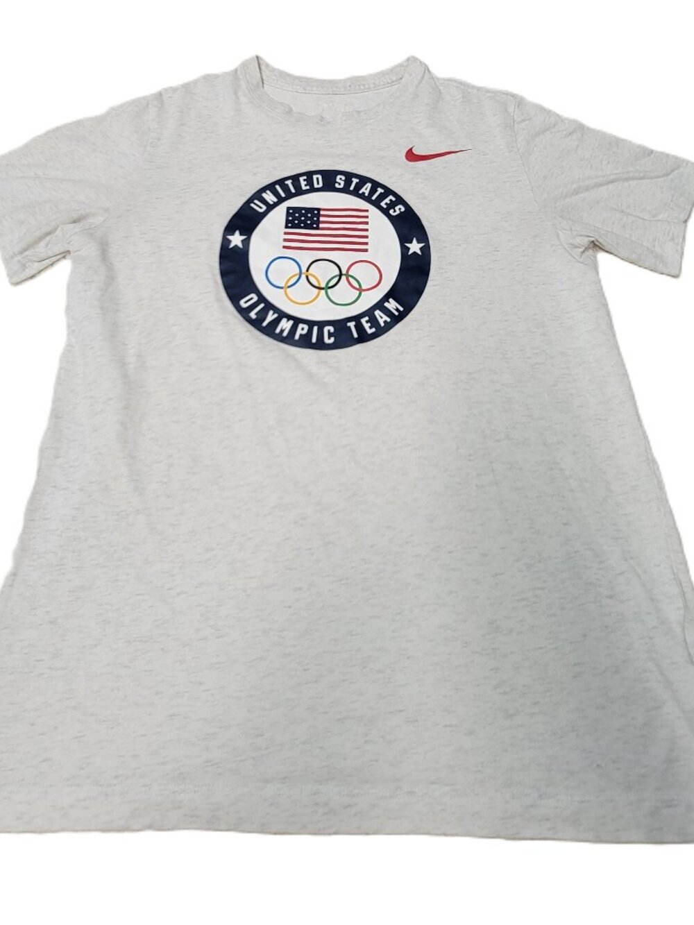 Nike Team USA Olympic Crest Grey Graphic T-Shirt M